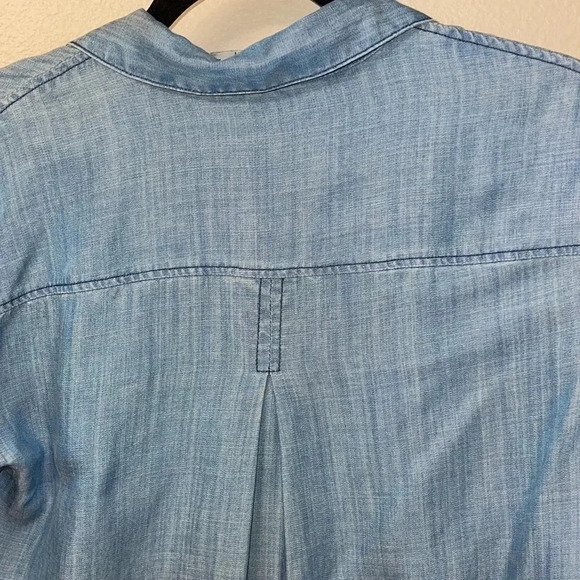 Velvet Heart Jean Blouse Tunic Womens Medium Long Sleeve EUC V Neck Classy - Picture 9 of 9